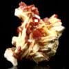 Vanadinite sur baryte, Mibladen, province de Midelt, Maroc.