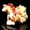 Vanadinite sur baryte, Mibladen, province de Midelt, Maroc.