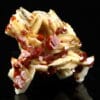 Vanadinite sur baryte, Mibladen, province de Midelt, Maroc.