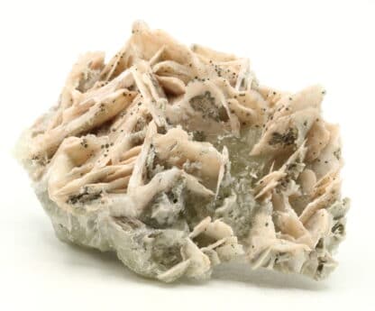 Baryte et pyrite sur fluorite, mine de Chaillac, Indre.