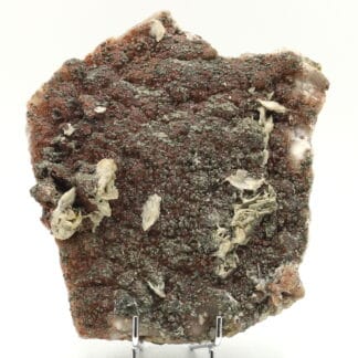 Fluorine rouge, pyrite et baryte, Voltennes, Saône-et-Loire, Morvan.