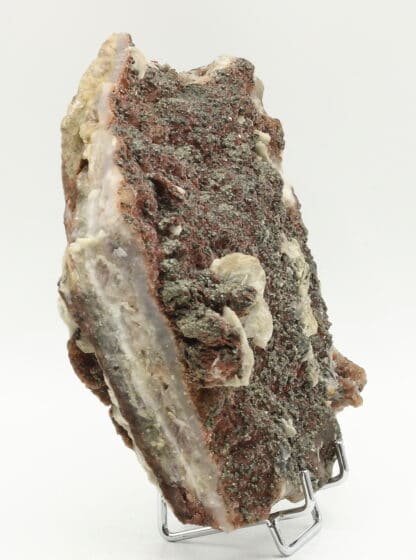 Fluorine rouge, pyrite et baryte, Voltennes, Saône-et-Loire, Morvan.