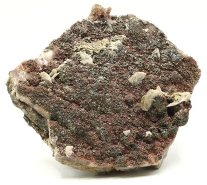 Fluorine rouge, pyrite et baryte, Voltennes, Saône-et-Loire, Morvan.