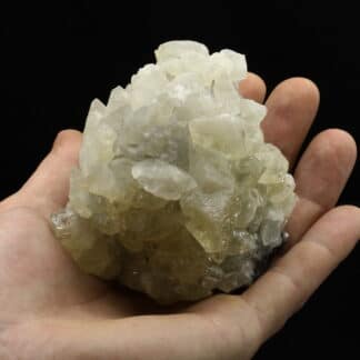 Calcite sur galène et pyrite, mine de Largentière, Ardèche.