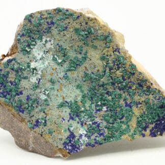 Azurite, malachite et quartz, origine Maroc.