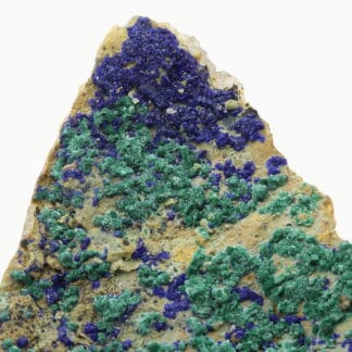 Azurite, malachite et quartz, origine Maroc.