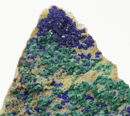 Azurite, malachite et quartz, origine Maroc.