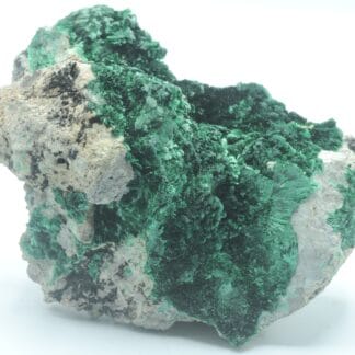 Malachite verte fibreuse, Katanga, Congo.