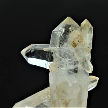 Quartz avec 2 macles de la Gardette, Mine des Halles, Vaulnaveys, Isère.