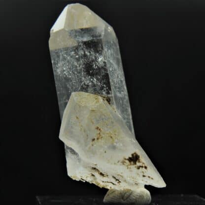 Quartz à inclusions de Ménéghinite, La Lauzière, Savoie.