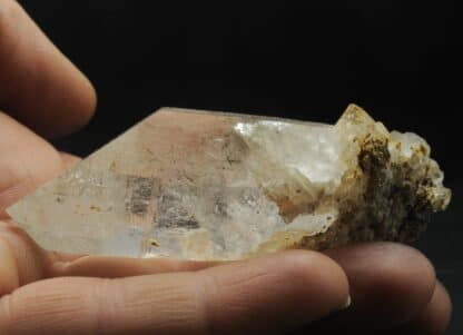 Quartz à inclusions de Ménéghinite, Entre Deux Roches, Lauzière, Savoie.