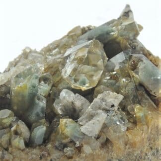 Quartz sceptre sur quartz chloriteux, Passage des Cristaux, Beaufortain, Savoie.