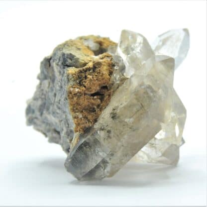 Quartz fumé à inclusions, La Toura, Les Deux-Alpes, Oisans, Isère.