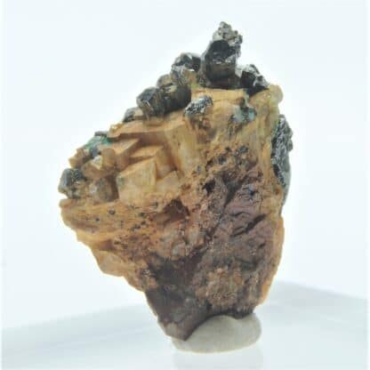Tétraédrite, Dolomite et Malachite, Mine de Saint-Pierre-de-Mésage, Isère.