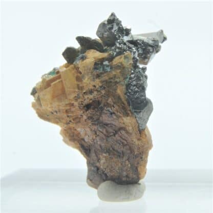 Tétraédrite, Dolomite et Malachite, Mine de Saint-Pierre-de-Mésage, Isère.