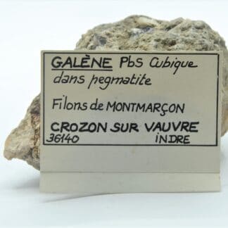 Galène, Filons de Montmarçon, Crozon-sur-Vauvre, Indre.