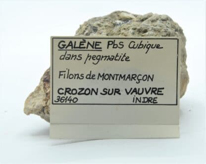 Galène, Filons de Montmarçon, Crozon-sur-Vauvre, Indre.