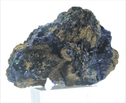 Chessylite (Azurite) et Malachite, Collection du XIXème, Mines de Chessy, Rhône.