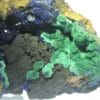 Chessylite (Azurite) et Malachite, Collection du XIXème, Mines de Chessy, Rhône.