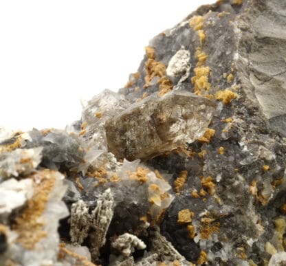 Quartz sceptré, calcite, dolomite, Orpierre, Hautes-Alpes.