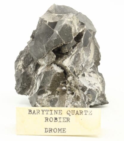 Baryte et quartz, Ribiers, Val Buëch-Méouge, Hautes-Alpes.
