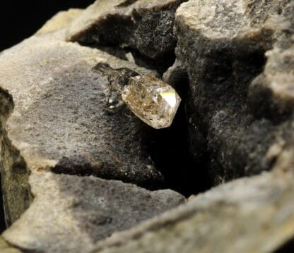 Quartz sceptre dans septaria, Orpierre, Hautes-Alpes.