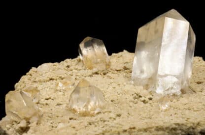 Cristaux de quartz, carrière de la Villette, Tarentaise, Savoie.