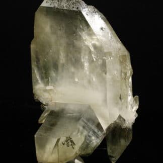 Quartz à âme, chlorite et sidérite, Catogne, Valais, Suisse.