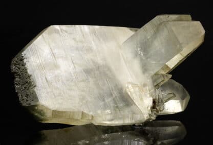 Quartz à âme, chlorite et sidérite, Catogne, Valais, Suisse.