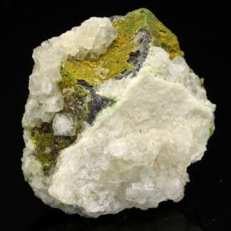 Pyromorphite et fluorite sur galène, L’Argentolle, Saône-et-Loire.