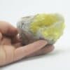 Soufre natif et Aragonite, Swoszowice, Pologne.