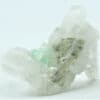 Quartz habitus du Dauphiné et Malachite, Le Grand Mont, Arêches, Beaufortain, Savoie.