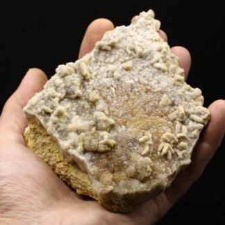 Quartz sur baryte, Les Sauguettes (Voltennes), Saône-et-Loire, Morvan.