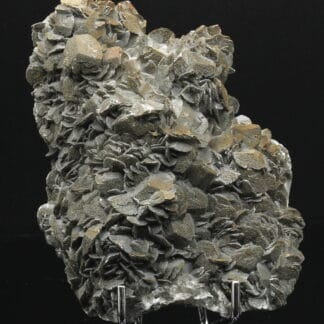 Pyrite sur calcite, mine de Salsigne, Mas Cabardès, Aude.