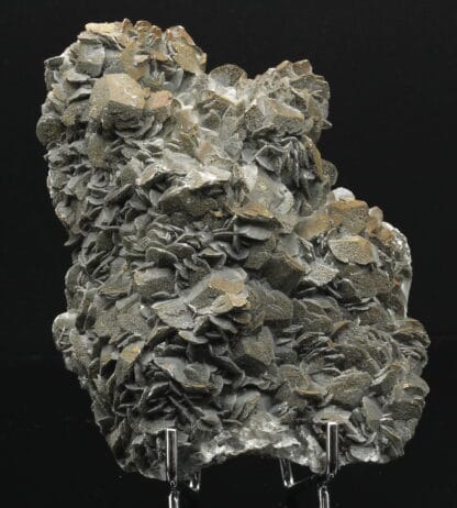 Pyrite sur calcite, mine de Salsigne, Mas Cabardès, Aude.