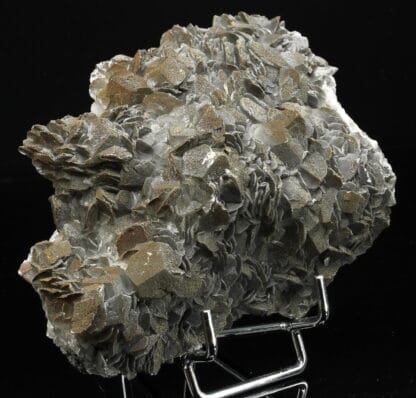 Pyrite sur calcite, mine de Salsigne, Mas Cabardès, Aude.