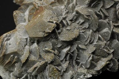 Pyrite sur calcite, mine de Salsigne, Mas Cabardès, Aude.