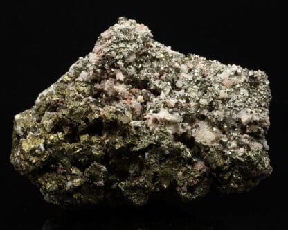 Chalcopyrite, pyrite sur quartz, Le Burc, Tarn.