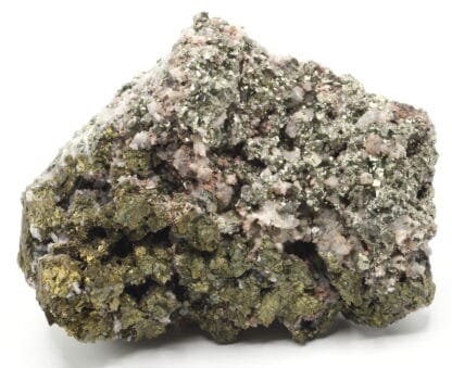 Chalcopyrite, pyrite sur quartz, Le Burc, Tarn.