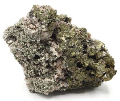 Chalcopyrite, pyrite sur quartz, Le Burc, Tarn.