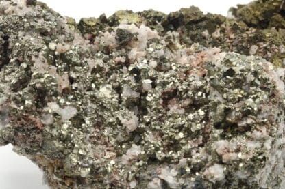 Chalcopyrite, pyrite sur quartz, Le Burc, Tarn.