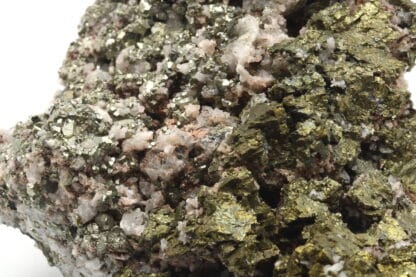 Chalcopyrite, pyrite sur quartz, Le Burc, Tarn.