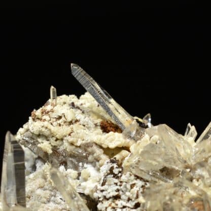 Quartz muzo, smithsonite et ankérite, Vaulnaveys, Isère (Oisans).