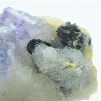 Pyrrhotine (Pyrrhotite), Fluorite et Quartz, Mine de Fontsante, Var.
