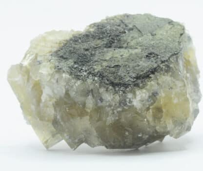 Fluorite à inclusions de pyrite et baryte, El Hammam, Maroc.