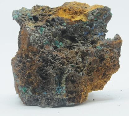 Carbocyanotrichite, Chalcophyllite et Malachite, Salsigne, Aude.