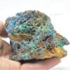 Carbocyanotrichite, Chalcophyllite et Malachite, Salsigne, Aude.