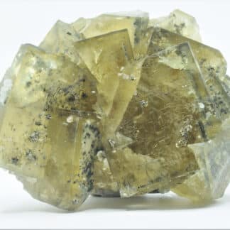 Fluorite à inclusions de pyrite et baryte, El Hammam, Maroc.