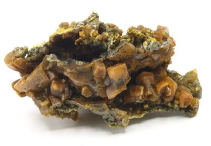 Pyromorphite vert brun, mine des Farges, Ussel, Corrèze.