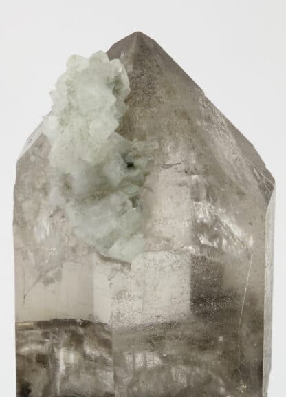 Quartz fumé, adulaire et épidote, piste des chamoix, Chamonix, Haute-Savoie.